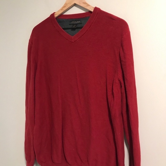 EUC Lachland British Inspired Red Cotton Sweater - Picture 3 of 8